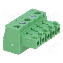 Federleiste 5-polig 3,81mm – Steckertyp abnehmbar – 250V – 7A – Gehäusematerial PA66 – UL94V-0