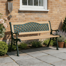 Lorien Wooden Garden Bench 3 Seater Chair Patio Deck Patio Park Outdoor