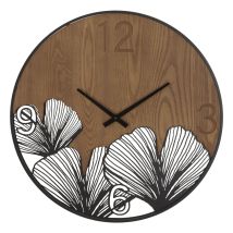 Wanduhr Wood, Braun, Ø 60 Cm