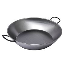 Vaello Campos Paellapfanne 50 cm – Polierter Stahl – 17 L – Für 13 Personen – Hergestellt in Spanien
