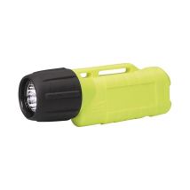 Lámpara LED de bolsillo y casco 2AA – Carcasa ABS – Impermeable hasta 3 m – Interruptor trasero – EEx-probado (ATEX)