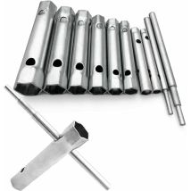 Set Di 10 Chiavi A Bussola Da 6 A 22 Mm, Chiavi A Bussola, Chiavi Per Candele, Per Avvitare Le Candele, Per Smontare E Montare Rubinetti E Miscelatori