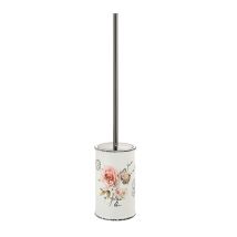 Porta scopino g-clothilde bianco – ceramica – scopino WC con ciuffo in setole – Gedy
