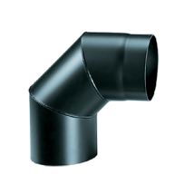 Save - Coude 90o Pour Chemine'es 15 Cm E'Paisseur 2 Mm En Acier Aluminise' Noir Tempe'rature Max 400o Usage Inte'rieur