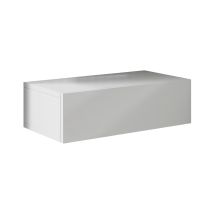 Comodino Sospeso 1 Cassetto Cassetiera Tavolino Camera Da Letto Mobile Design Moderno 46x15x35cm Modello Europa Nero Finitura Lucida