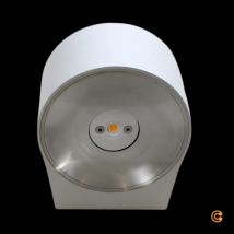 [gebraucht] B-ware Fabas Luce Außenwandleuchte Wandlampe Led Glas Aluminium Weiß Transparent