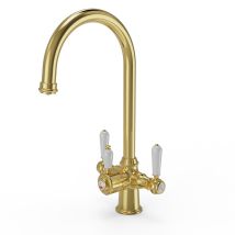 3-in-1 Instant Boiling Water Tap Kitchen Cold Hot Filtered Traditional Brass
