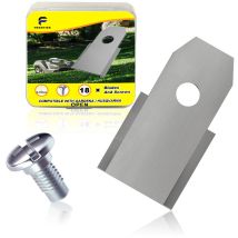 30x Edelstahl-ersatzklingen Kompatibel Mit Husqvarna Gardena Mcculloch Rob Flymo Yardforce Matrix Grizzly Brast - Inkl. Schrauben