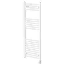 Wholesale Domestic - Pizarro White 1200mm X 500mm Straight Digital Thermostatic Electric Heated Towel Rail