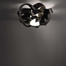 Linea Zero - Una Luz Cloud Plafón Negro Diámetro 50x H24 Cm