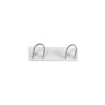Percha Mod. 216 De Pared 2 Colgadores Cromo Satinado Varios Colores Para Elegir, 9 Cm(alto)33 Cm(ancho)8 Cm(largo) Color Nogal