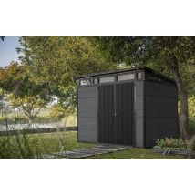 Keter Cobertizo De Jardín Cortina 97, 218 X 216 X 226 Cm, Gris Antracita (255060)