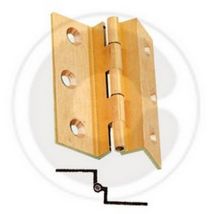 Cerniera fresata con collo O.S. in ottone profilato – 60mm x 50mm – Finitura oro satinato