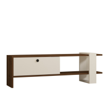 Tv-möbel In Holz Und Weiß Mit Stauraum 120 Cm Loom
