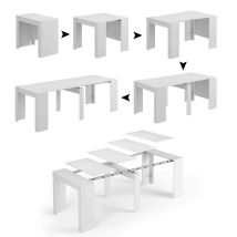 Konsolentisch Compton, Ausziehbarer Esstisch, Tisch Mit Mehrzweckverlängerungen, Die Auf Bis Zu 10 Sitzplätze Erweitert Werden Können, Cm 51/237x90h78