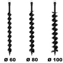 Juego De Brocas Semiprofesionales Ø 60 + 80 + 100 Mm Para Taladro De Tierra