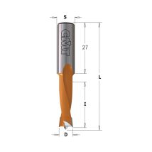 CMT Blindohr 5mm – Länge 57,5mm – 2 Schneiden – 2 Vorschneider – 2 Spiralnuten – Für Dübelbohrmaschinen