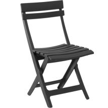 Silla Plegable Miami - Grill Me - Antracita - Resistente A Las Inclemencias Del Tiempo Y Fácil De Guardar