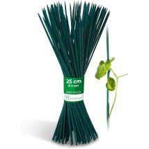 200 Tuteurs Fendus 25 Cm X 3 Mm Verts