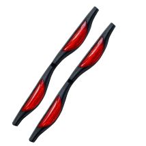 Protezione riflettente per portiera 2 pezzi – PVC – 20 x 2 x 2 cm – Rosso e Nero – JMB+