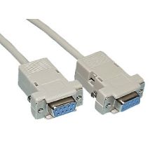 Câble de connexion Null Modem 1,8 m – 9 broches sub-D – Vidéosurveillance – Type de port connectique, Longueur, Longueur du câble, Quantité par pack