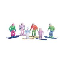Pueblos navideños SNOWBORDER – Set decorativo de 6 piezas – Ideal para adornar tu hogar en Navidad