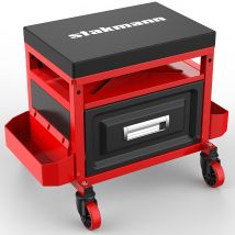 Sgabello Mobile Da Officina Con Cassetto Porta Attrezzi Sedia Meccanico Utensili