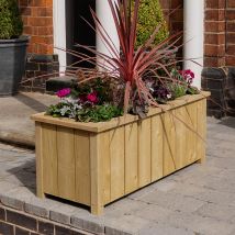 Rowlinsons – Heritage Rectangular Planter – 100cm – Height: 420mm, Width: 1030mm, Depth: 430mm, Volume: 90 litres