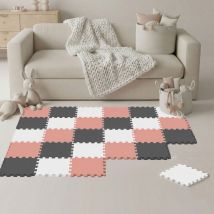 27 Piezas Alfombra Bebé - 30x30 Colchoneta Espuma Eva - Suelo Puzzle Para Niños