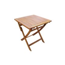 Milani Home - Mesa Cuadrada Plegable De Madera 70x70cm Marrón
