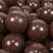 Set Di 200 Palline Di Plastica Kiddymoon Da 7 Cm, Marroni.