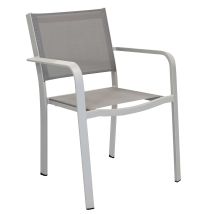 Altri - Chaise De Fauteuil Extérieur En Aluminium Avec Un Siège En Aluminium Et De Retour À Lyse Textilene Beige - Beige