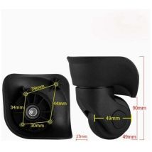 Alovez – Pair Of Quiet Rubber Suitcase Wheels – High Durability – 360° Rotation – For Luggage Repairs – Set Of 2