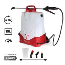 Pulmic – Pulverizador eléctrico Pegasus 15 – Batería de litio 15L – Presión 1-3 bares – 3 velocidades – Ideal para jardinería y agricultura