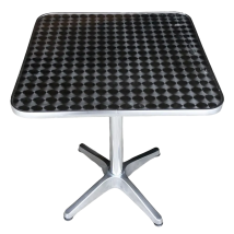 Quadratische Säulentisch In Aluminium Wasserdicht 60x60xh70 Cm Für Bars Und Restaurants