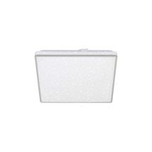 Brilo - Ner - Plafonnier Led Avec Ciel Étoilé, Plafonnier Led Décor Étoilé, Effet Backlighte, Plat, Lumière Blanche Neutre, 270x270x45 Mm, Chromé Mat