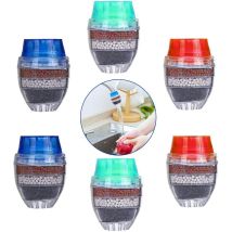Macaron - 6pcs Kitchen Faucet Faucet Round Activated Carbon Filter Faucet Water Filter 5 Layers Home Purified Water Faucet