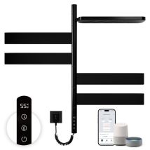 Scaldasalviette Elettrico 760 X 450 Mm, Radiatore Da Bagno Girevole A 180°, Termostato Wifi Intelligente, Scaldasalviette Elettrico, Funziona Con 