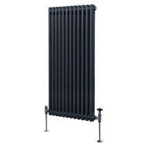 Radiateur Traditionnel À 2 Colonnes Chauffage Vertical Anthracite 1500 X 562mm