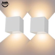 Royaluxe -applique Murale 12w, 2pcs 3000k Led Applique Murale Extérieure/intérieure, Applique Murale Extérieure Réglable, Applique Murale Intérieure 