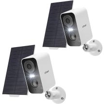 2k Überwachungskamera Aussen Akku Kabellose Mit Solarplatten, 5200mah Akku Kamera Überwachung Aussen Wlan, Pir-bewegungserkennung, 2-wege Audio, Alexa
