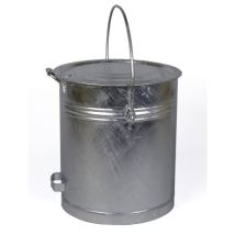 Poubelle sous évier – 40L – Tôle d'acier galvanisée – Hauteur 420 mm, Diamètre 360 mm – RENNER