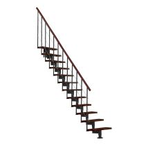 Minka Mittelholmtreppe Style 35 - 304cm Geschosshöhe Walnuss Schwarz