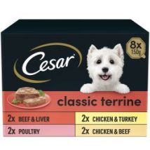 Cesar - Classics Wet Dog Food Terrine Mixed Selection 8x150g - 730542