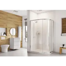 Roman Showering - Roman Haven 6 One Door Offset Quadrant Shower Cubicle Enclosure, 900-1200