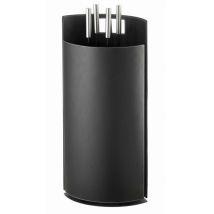 Lienbacher - Kaminbesteck Ofenbesteck Kunstleder Schwarz Griffe Edelstahlfärbig Besteck Schwarz - Schwarz