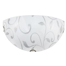 Applique 1xe27 Ganci Cromo Vetro Lastra Bianco E Energy Lena