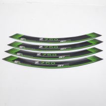 Liseret De Jante Autocollant S2 Concept Vert Noir Pour Moto
