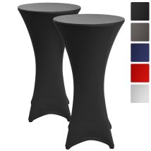 2x Beautissu Stella - Excelente Funda De Diseño Para Mesa De Bar O Bistro Ø 80cm negro