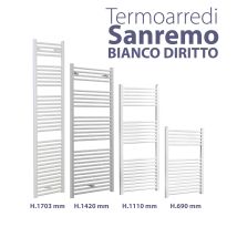 Scaldasalviette Termoarredo Bianco Dritto 1110 X 500 Mm